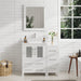 36" Single Sink Modern Bathroom Vanity Set with White Engineered Marble Top & Free Mirror – Storage Cabinet with 5 Drawers VA3124-36 - HomeBeyond