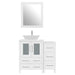 36" Single Sink Modern Bathroom Vanity Set with White Engineered Marble Top & Free Mirror – Storage Cabinet with 5 Drawers VA3124-36 - HomeBeyond