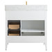 36" Single Sink Modern Freestanding Bathroom Vanity Set with Arabescato White Engineered Marble Top – Storage Cabinet with Soft-Closing Doors & Drawers VA9036 - HomeBeyond