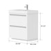 36" Single Sink Modern Freestanding Bathroom Vanity Set with White Engineered Stone Top – Storage Cabinet with 2 Soft-Closing Drawers VA6036WF - HomeBeyond
