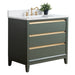 36" Single Sink Modern Freestanding Solid Wood Bathroom Vanity Set with Ariston White Engineered Marble Top – Storage Cabinet with Soft-Closing Drawers VA8036 - HomeBeyond