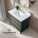 36" Single Sink Modern Freestanding Solid Wood Bathroom Vanity Set with Ariston White Engineered Marble Top – Storage Cabinet with Soft-Closing Drawers VA8036 - HomeBeyond