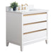 36" Single Sink Modern Freestanding Solid Wood Bathroom Vanity Set with Ariston White Engineered Marble Top – Storage Cabinet with Soft-Closing Drawers VA8036 - HomeBeyond