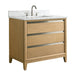 36" Single Sink Modern Freestanding Solid Wood Bathroom Vanity Set with Ariston White Engineered Marble Top – Storage Cabinet with Soft-Closing Drawers VA8036 - HomeBeyond