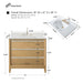 36" Single Sink Modern Freestanding Solid Wood Bathroom Vanity Set with Ariston White Engineered Marble Top – Storage Cabinet with Soft-Closing Drawers VA8036 - HomeBeyond