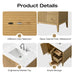 36" Single Sink Modern Freestanding Solid Wood Bathroom Vanity Set with Engineered Marble Top – Storage Cabinet with Soft-Closing Doors & Drawers VA9136 - HomeBeyond