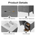 36" Single Sink Modern Freestanding Solid Wood Bathroom Vanity Set with Engineered Marble Top – Storage Cabinet with Soft-Closing Doors & Drawers VA9136 - HomeBeyond
