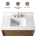 36" Single Sink Modern Freestanding Solid Wood Bathroom Vanity Set with White Engineered Marble Top – Storage Cabinet with Soft-Closing Doors & Drawers VA8136 - HomeBeyond