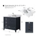 36" Single Sink Modern Freestanding Solid Wood Bathroom Vanity Set with White Engineered Marble Top – Storage Cabinet with Soft-Closing Doors & Drawers VA8136 - HomeBeyond