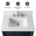 36" Single Sink Modern Freestanding Solid Wood Bathroom Vanity Set with White Engineered Marble Top – Storage Cabinet with Soft-Closing Doors & Drawers VA8136 - HomeBeyond