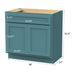 36" Solid Wood Bathroom Vanity Cabinet Double Shutter Door - HomeBeyond