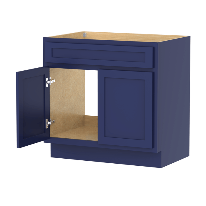 36" Solid Wood Bathroom Vanity Cabinet Double Shutter Door - HomeBeyond