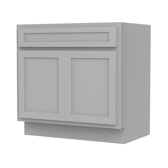 36" Solid Wood Bathroom Vanity Cabinet Double Shutter Door - HomeBeyond