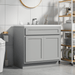 39" Bathroom Vanity Cabinet, Solid Wood Double Shutter Door and Bathroom Sink Cabinet - HomeBeyond