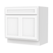 39" Bathroom Vanity Cabinet, Solid Wood Double Shutter Door and Bathroom Sink Cabinet - HomeBeyond