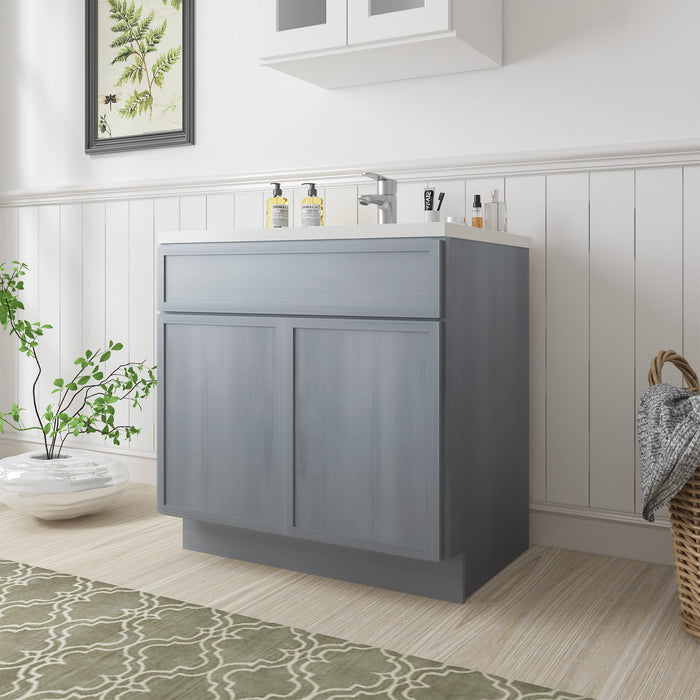 39" Birch Plywood Freestanding Single Base Storage Cabinet, With Soft Close Door - HomeBeyond