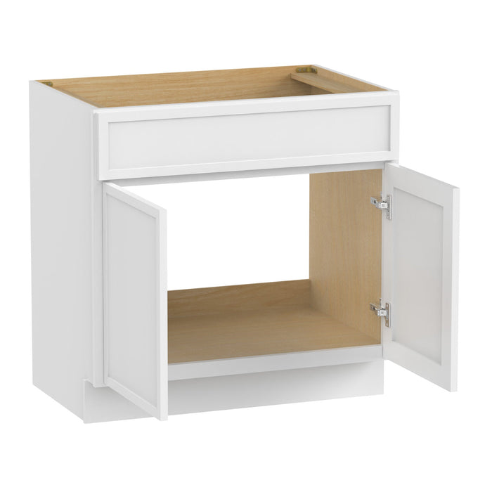 39" Birch Plywood Freestanding Single Base Storage Cabinet, With Soft Close Door - HomeBeyond