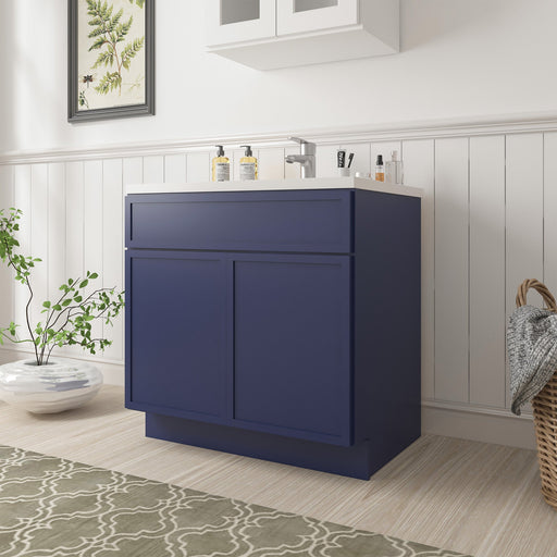 39" Birch Plywood Freestanding Single Base Storage Cabinet, With Soft Close Door - HomeBeyond