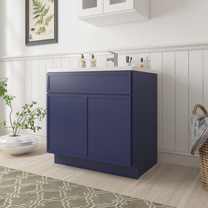 39" Birch Plywood Freestanding Single Base Storage Cabinet, With Soft Close Door - HomeBeyond