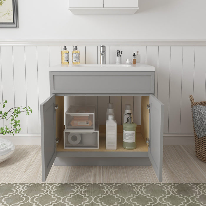 39" Birch Plywood Freestanding Single Base Storage Cabinet, With Soft Close Door - HomeBeyond