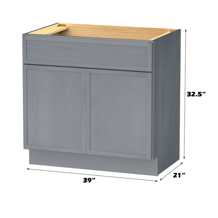 39" Birch Plywood Freestanding Single Base Storage Cabinet, With Soft Close Door - HomeBeyond