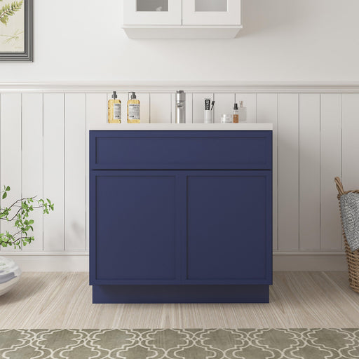 39" Birch Plywood Freestanding Single Base Storage Cabinet, With Soft Close Door - HomeBeyond