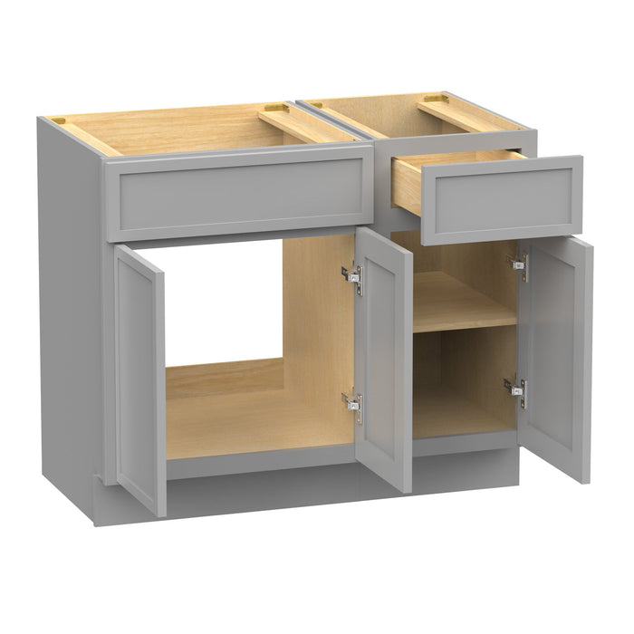 39" Modern Freestanding Birch & Plywood Bathroom Vanity Base Only – Shaker Style Storage Cabinet with 1 Drawer & 3 Soft-Closing Doors VA4124-151 - HomeBeyond