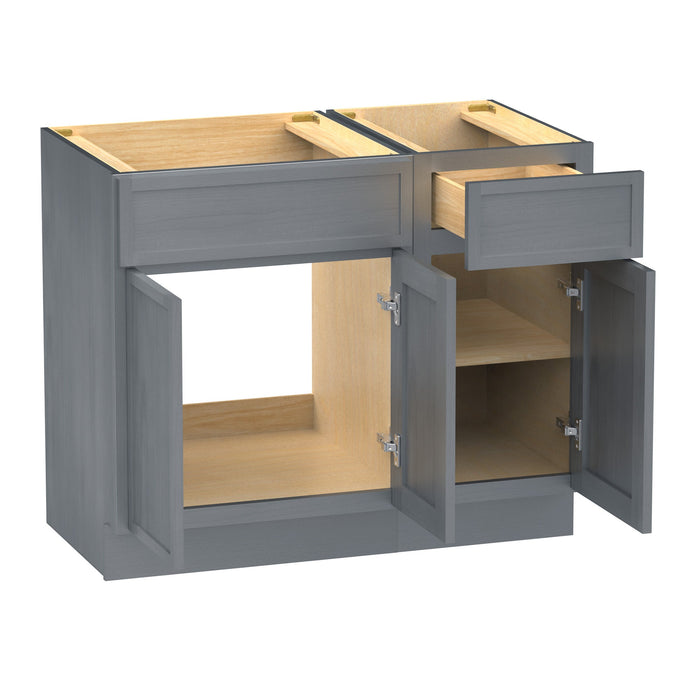 39" Modern Freestanding Birch & Plywood Bathroom Vanity Base Only – Shaker Style Storage Cabinet with 1 Drawer & 3 Soft-Closing Doors VA4124-151 - HomeBeyond