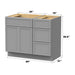 39" Modern Freestanding Birch & Plywood Bathroom Vanity Base Only – Shaker Style Storage Cabinet with 3 Drawers & 1 Soft-Closing Door VA4124-153 - HomeBeyond
