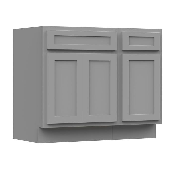 39" Modern Freestanding Oak Plywood Bathroom Vanity Base Only – Shaker Style Storage Cabinet with 1 Drawer & 3 Soft-Closing Doors VA4024-151 - HomeBeyond