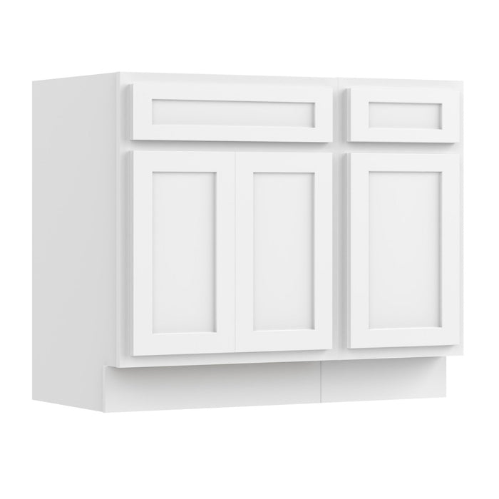 39" Modern Freestanding Oak Plywood Bathroom Vanity Base Only – Shaker Style Storage Cabinet with 1 Drawer & 3 Soft-Closing Doors VA4024-151 - HomeBeyond
