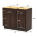 39" Modern Freestanding Oak Plywood Bathroom Vanity Base Only – Shaker Style Storage Cabinet with 1 Drawer & 3 Soft-Closing Doors VA4024-151 - HomeBeyond