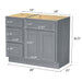 39" Modern Freestanding Oak Plywood Bathroom Vanity Base Only – Shaker Style Storage Cabinet with 3 Drawers & 1 Soft-Closing Door VA4024-153 - HomeBeyond