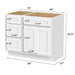 39" Modern Freestanding Oak Plywood Bathroom Vanity Base Only – Shaker Style Storage Cabinet with 3 Drawers & 1 Soft-Closing Door VA4024-153 - HomeBeyond