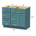 39" Modern Freestanding Oak Plywood Bathroom Vanity Base Only – Shaker Style Storage Cabinet with 3 Drawers & 1 Soft-Closing Door VA4024-153 - HomeBeyond