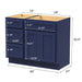 39" Modern Freestanding Oak Plywood Bathroom Vanity Base Only – Shaker Style Storage Cabinet with 3 Drawers & 1 Soft-Closing Door VA4024-153 - HomeBeyond