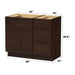 39" Oak Bathroom Vanity Cabinet without Top - 3 Drawers & 1 Door - HomeBeyond