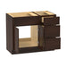 39" Oak Bathroom Vanity Cabinet without Top - 3 Drawers & 1 Door - HomeBeyond