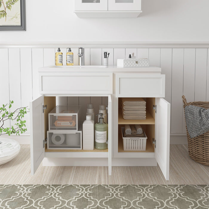 39" Plywood Bathroom Vanity Cabinet without Top - 1 Drawer & 3 Doors - HomeBeyond
