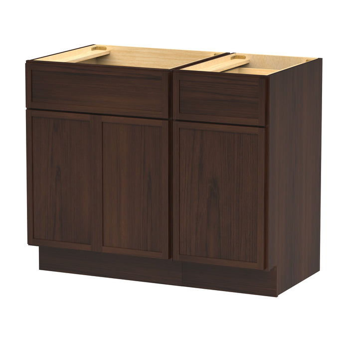 39" Plywood Bathroom Vanity Cabinet without Top - 1 Drawer & 3 Doors - HomeBeyond