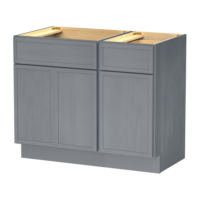 39" Plywood Bathroom Vanity Cabinet without Top - 1 Drawer & 3 Doors - HomeBeyond