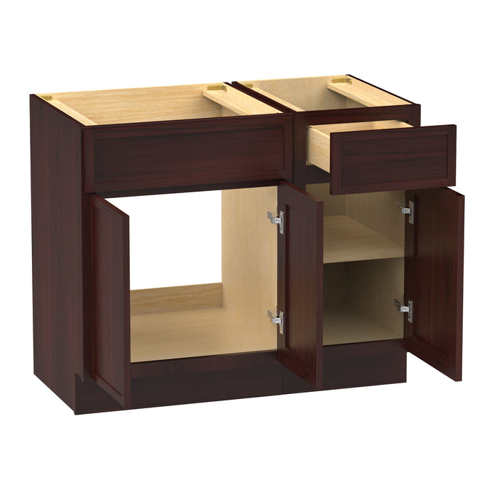 39" Plywood Bathroom Vanity Cabinet without Top - 1 Drawer & 3 Doors - HomeBeyond