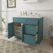 39" Plywood Bathroom Vanity Cabinet without Top - 3 Drawers & 1 Door - HomeBeyond
