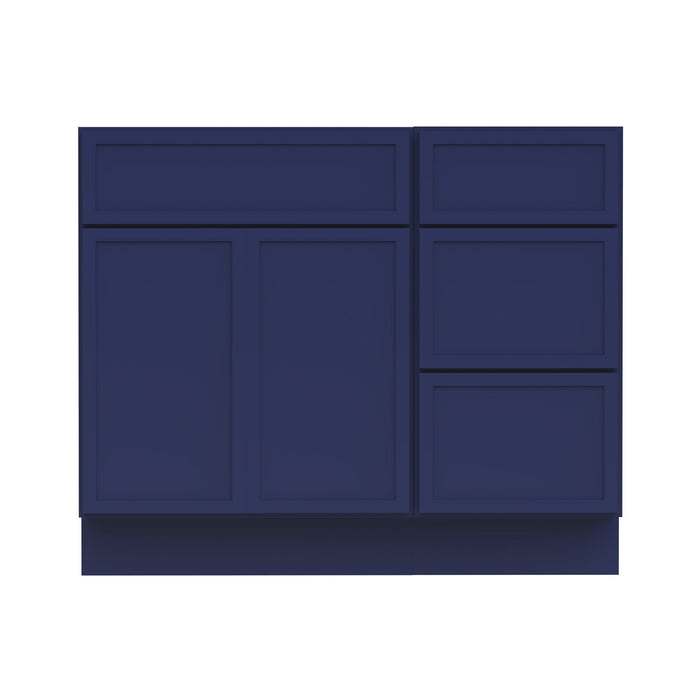 39" Plywood Bathroom Vanity Cabinet without Top - 3 Drawers & 1 Door - HomeBeyond