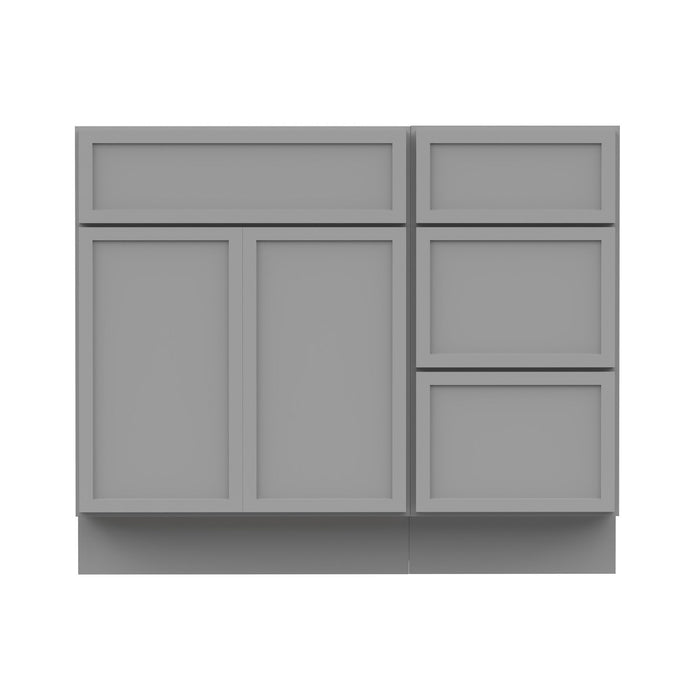 39" Plywood Bathroom Vanity Cabinet without Top - 3 Drawers & 1 Door - HomeBeyond