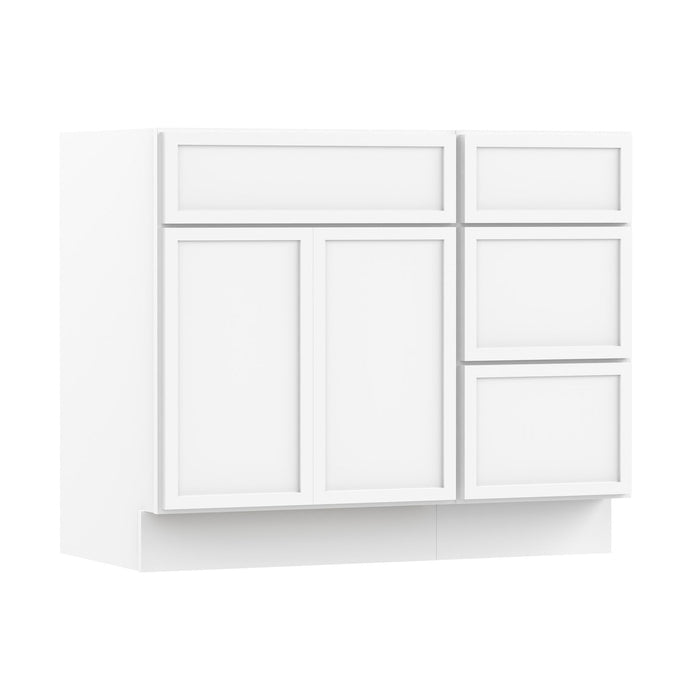39" Plywood Bathroom Vanity Cabinet without Top - 3 Drawers & 1 Door - HomeBeyond