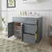 39" Plywood Bathroom Vanity Cabinet without Top - 3 Drawers & 1 Door - HomeBeyond