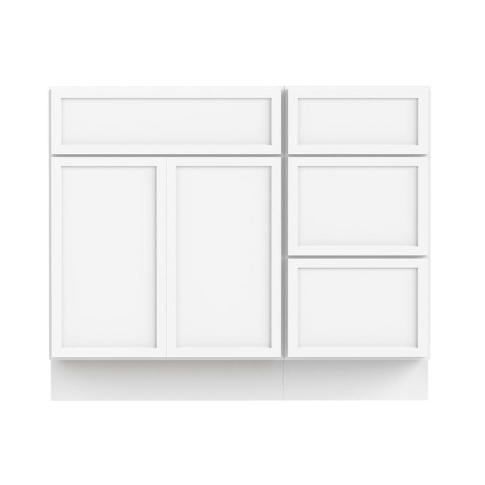 39" Plywood Bathroom Vanity Cabinet without Top - 3 Drawers & 1 Door - HomeBeyond