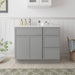 39" Plywood Bathroom Vanity Cabinet without Top - 3 Drawers & 1 Door - HomeBeyond