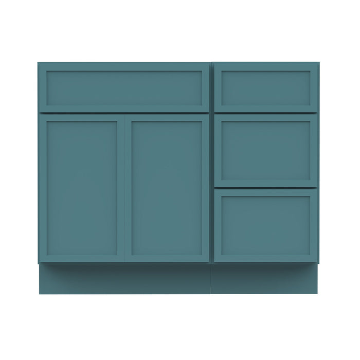 39" Plywood Bathroom Vanity Cabinet without Top - 3 Drawers & 1 Door - HomeBeyond